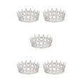 thumbnail image 3 of ZheElen Alloy Durable And Non-deforming Rhinestone For Wedding Or Cosplay Family Wedding Hair Crown Silver  + white 5Set, 3 of 6