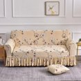 thumbnail image 3 of Elastic Stretchable Sofa Cover with Skirt Washable Furniture Protector Printed Slipcovers with Elastic Bottom for Living Room, 3 of 7