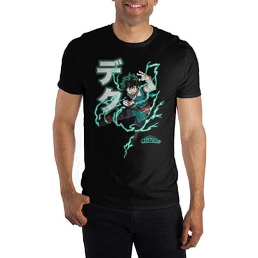 T-shirt pour Homme My Hero Academia Deku Izuku Midoriya Style Shooting avec Éclairage (Petit)