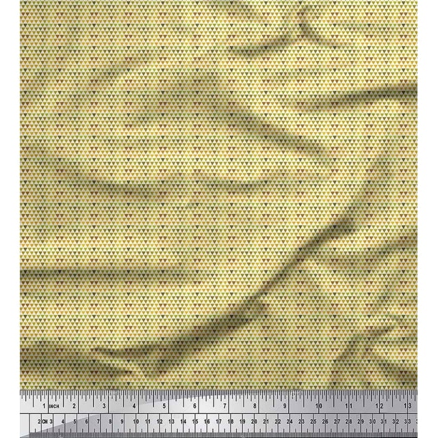Soimoi Rayon Fabric Triangle Small Printed Craft Fabric by The Yard 56 Inch Wide