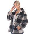 thumbnail image 2 of White Mark Women's Plaid Shacket, 2 of 6