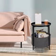 thumbnail image 3 of Coffee Round Table, Metal Nightstand, Sofa Side Table, Bedside End, 3 of 8