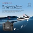 thumbnail image 3 of Amdohai LSRC RC Boat Remote Control Boat Race Boat 2.4GHz Waterproof Toy for Lake Pool, 3 of 8