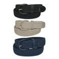thumbnail image 1 of CTM® Ceinture Tressée Élastique Extensible (Lot de 3 Couleurs) (pour Hommes), 1 of 2