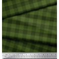 thumbnail image 2 of Soimoi Green Viscose Chiffon Fabric Check Check Print Sewing Fabric Yard 42 Inch Wide, 2 of 2