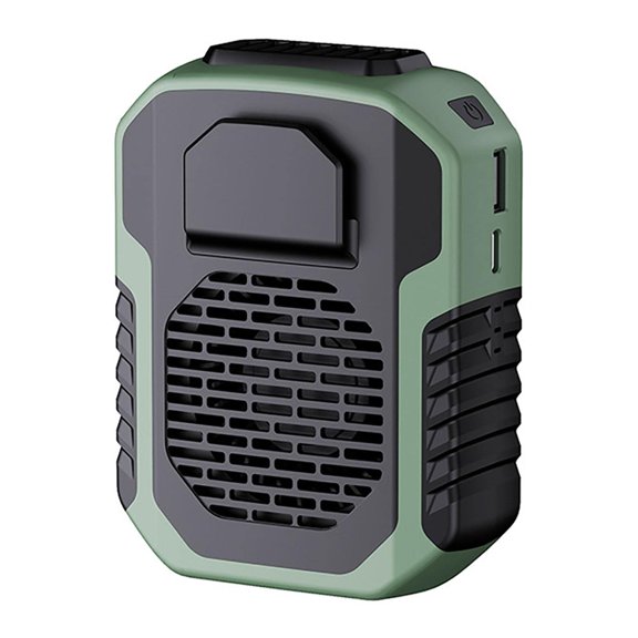 Ventilateur de Taille Portable 6000mA, Mini Ventilateur à Pince de Taille Portable 2 en 1 Amélioré, Ventilateur de Refroidissement Personnel pour Collier avec Fonction Lampe de Poche pour le Travail Extérieur, la Randonnée, le Camping, 3 Vitesses