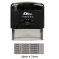 thumbnail image 1 of Self Inking Rubber Stamp Shiny Stamper Upto 5 Lines Of Custom Text 25mm x 70mm, 1 of 1
