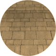 thumbnail image 1 of Ahgly Company Tapis d'Intérieur Ronds de Style Transitionnel Lavables à la Machine, Brun Chêne, 5 Pieds Rond, 1 of 7
