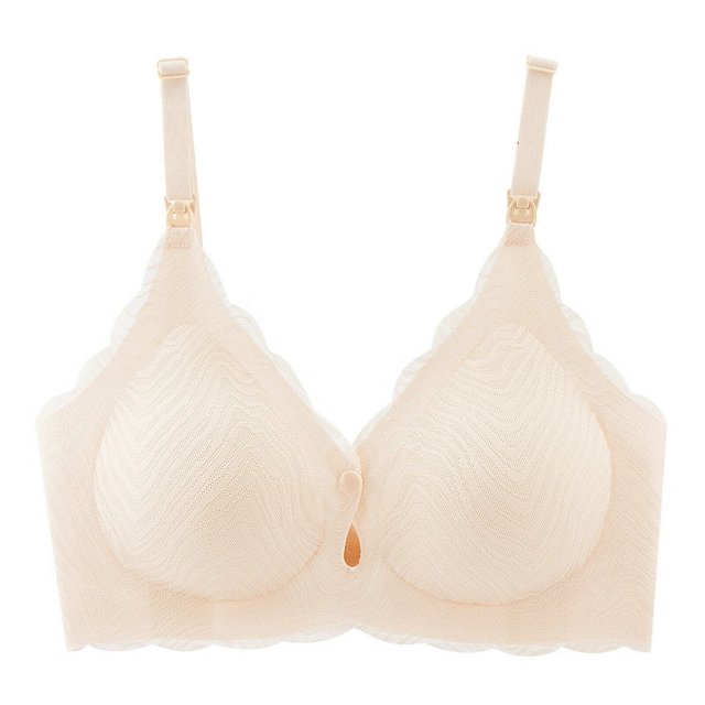 Women‘s Bra Wireless Maternity Seamless Front Buckle Breastfeeding Bra With Pads