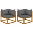 thumbnail image 1 of vidaXL Sectional Corner Sofas 2 pcs with Cushions Dark Grey, 1 of 5