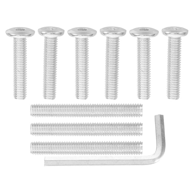 10 Pcs Vis de Remplacement pour Poteaux à Griffer pour Chat avec Clé Allen Vis M8 pour Poteaux à Griffer pour Chat Boulon Fileté et Vis
