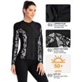thumbnail image 2 of Charmo Womens Long Sleeve Rash Guard Top Zip Front Sun Protection Swim Shirt UPF 50+, 2 of 6