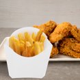 thumbnail image 4 of SHISUYAN 24 Pcs Gobelets Jetables pour Frites Contenants à Collation en Papier Blanc Supports pour Frites, 4 of 7