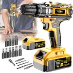 21V Cordless Drill Set, Multifunctional Home Tool Kit, Handheld Electric Screwdriver with Optional Battery & Charger, Portable Drill with Toolbox for DIY & Repairs
