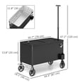 thumbnail image 2 of CoSoTower Chariot Glacière de Patio Extérieur de 80 Qt, Coffre à Glace Roulant avec Poignée Réglable, Roues, Ouvre-Bouteille, Drainage, Chariot de Bar Refroidisseur de Boissons Extérieur pour Fête BBQ Camping, Noir, 2 of 7