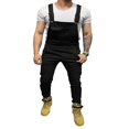 thumbnail image 1 of Mens Denim Bib Suspenderdres Jeans Jumpsuit Pant Tirantes Rompers, 1 of 5