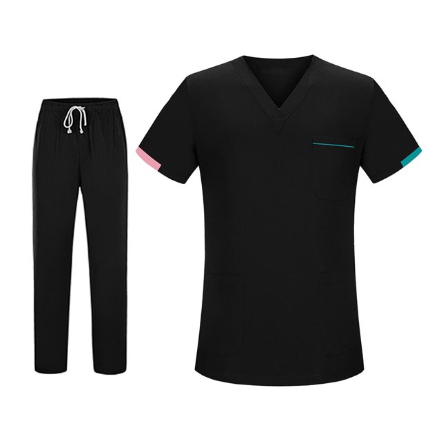 Tachiuwa Unisex Scrubs Set Classic Durable Male Female Skin Friendly Nurses Week Gift S