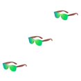 thumbnail image 4 of Youkk Protection de Monture Légère en Bois Naturel Mode Options de Lentilles Colorées à la Mode Vert 3 Ensembles, 4 of 6