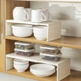 thumbnail image 4 of Organisateur d'Armoire de Cuisine Ajustable, Tablette Extensible pour Assiettes, Bols et Rangement de Garde-Manger, 4 of 9