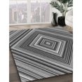 thumbnail image 3 of Ahgly Company Machine Washable Indoor Square Transitional Black Area Rugs, 3' Square, 3 of 7