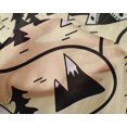thumbnail image 5 of oneOone Silk Tabby Pale Yellow Fabric Mountain Pattern Fabric For Sewing Printed Craft Fabric By The Yard 42 Inch Wide, 5 of 5