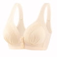 thumbnail image 3 of Timegard 4pc Bras for Women Front Closure Button High Support Ruched Breathable Comfort Everyday Bras, 3 of 4
