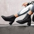 thumbnail image 2 of B91xZ Chaussures d'Automne pour Femmes Bottes à Enfiler Bottes d'Hiver Confortables,Noir 8, 2 of 5