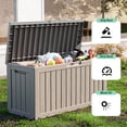 thumbnail image 4 of EasyUp Coffre de Terrasse en Résine de 80 Gallons, Coffre de Rangement Extérieur Verrouillable pour Meubles, Outils de Jardin et Rangement d'Outils, Boîtes de Rangement Extérieures Étanches (Gris), 4 of 8