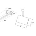 thumbnail image 4 of NICOR Lighting 4 Ft. White 4-Light Linear Track Lighting Kit Complete, H-Type [3-Wire] (10996WH4HEAD), 4 of 4