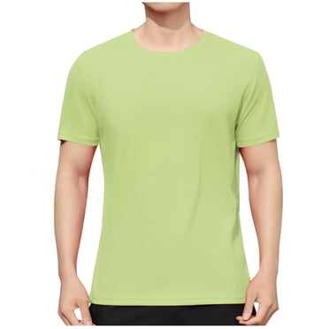 Dagugfen Hauts pour Hommes Été Manches Courtes Col Rond Léger Décontracté T-Shirts Basiques Couleur Unie