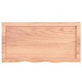 thumbnail image 2 of vidaXL Table Top Light Brown 80x40x(2-4) cm Treated Solid Wood Oak, 2 of 5