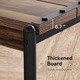 thumbnail image 4 of Industrial Wood Coffee Table - 2-Tier Storage Shelf, Large Square End Table for Living Room or Bedroom, Modern Metal Frame, Easy Assembly, Dark Walnut, 4 of 8