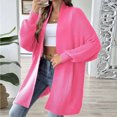 thumbnail image 4 of Pisexur Womens Jacket Open Front Cardigans Trench Coats Fall Jackets Women's Solid Color Fashionable Loose Sweater Cardigan Tops, 4 of 6