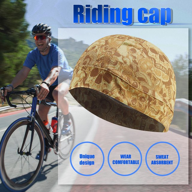 EGNMCR Helmet Lining Sweat Wicking Cap Running Cap Bike Cap 1 Piece Sports cap