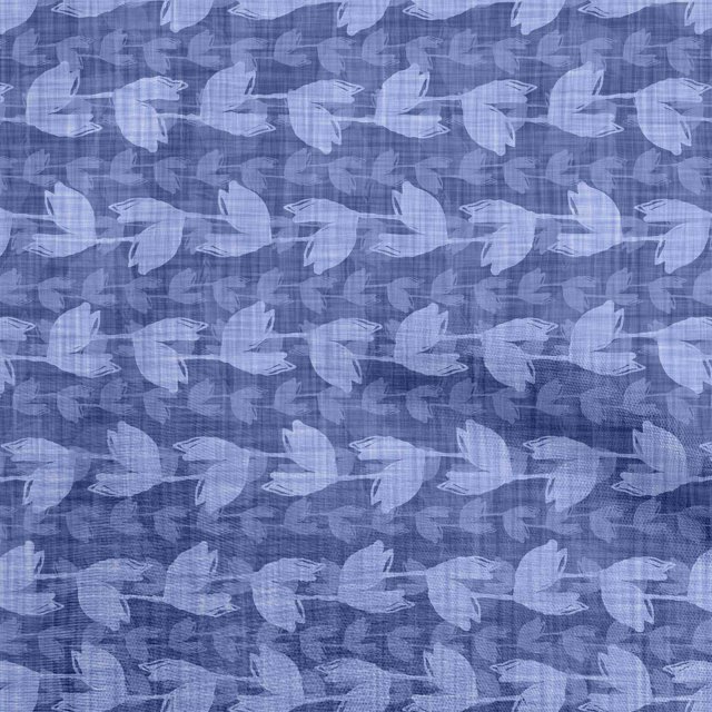 oneOone Rayon Medium Blue Fabric Asian Block Craft Projects Decor Fabric Printed By The Yard 56 Inch Wide