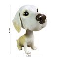thumbnail image 3 of Resin Bobble Head Car Ornament – Spring-Shaking Dashboard Decor for Cars/Trucks, Multi-Color Self-Cleaning Auto Accessories ,4.3in White, 3 of 8