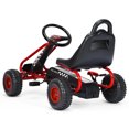 thumbnail image 4 of Patiojoy 4-Wheel Kids Pedal Powered Ride on Go Kart with Adjustable Seat & Handbrake Red, 4 of 6
