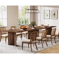 thumbnail image 4 of Tribesigns 63" Dining Table, Rustic Wood Dinner Eating Table for Kitchen, Dining Room, Walnut, 4 of 5