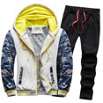 thumbnail image 1 of Mode Automne et Hiver Veste Décontractée Ample Couleur Unie + Pantalon Ensemble Deux Pièces, 1 of 4