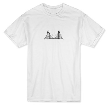 Golden Bridge San Francisco Design Men's White T-shirt