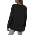 thumbnail image 3 of Pompotops Sweat-shirt à Manches Longues à Col Rond et à Manches Longues pour Femme, 3 of 5