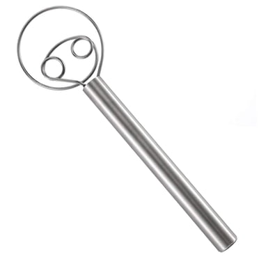 Danish Dough Whisk, Stainless Steel Dough Whisk for Dough/Batters, Danish Dough Whisk Bread Mixer