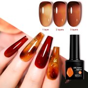 FcBaudy Amberber Translucent Nail Polish High End Nail Polish Daily Dating Party Nail Art 7ml Plastic nails polish