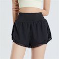 thumbnail image 1 of Women's Running Shorts Workout Athletic Elastic High Waisted Summer Gym Shorts with Mesh Liner, 1 of 2