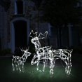 thumbnail image 1 of vidaXL Présentoir de Lumières de Noël 3 Pcs Rennes 229 DEL, 1 of 5