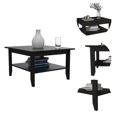 thumbnail image 3 of TUHOME Table Basse Essentielle Tables Basses en Bois d'Ingénierie en Noir, 3 of 9