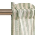 thumbnail image 2 of Curtainking Kitchen Valance Curtain Stripe Pattern Farmhouse Window Valance 16 inch Linen Window Treatment for Bathroom Bedroom Rod Pocket 1 Panel Sage, 2 of 7