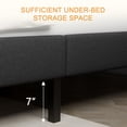 thumbnail image 3 of Queen Bed Frame, GELBIY Queen Size Platform Bed with Fabric Upholstered Headboard, Black,  No Box Spring Needed, 3 of 5