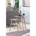 thumbnail image 3 of Pemberly Row Tables d'Appoint Gigognes Contemporaines en Fini Bois Gris, 3 of 5