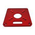 thumbnail image 3 of Yeacher Aluminum Router Table Insert Plate Red Universal Trimming Machine Flip Board for Woodworking Benches Router Table Plate, 3 of 7